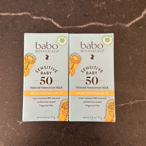 Babo Botanicals Sensitive Baby Face Sunscreen Stick SPF 50 - Picture 1 of 3